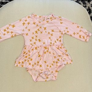 SpearmintLOVE 🖤 Long Sleeve Skirted Bodysuit in Pink Kisses